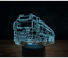 Beling 3D lampa,DAF CF450 fuel truck, 7 farebná K18