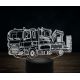 Beling 3D lampa,DAF CF s bágrom 2, 7 farebná K28