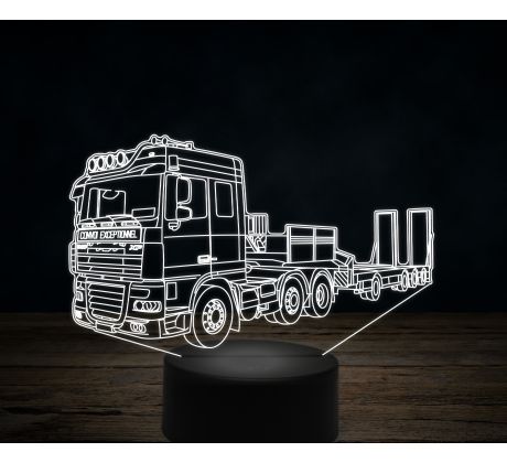 Beling 3D lampa,DAF Nákladné auto s plošinou, 7 farebná K31