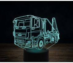 Beling 3D lampa,Nákladné auto DAF s manipulátorom, 7 farebná K33