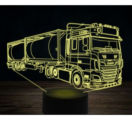 Beling 3D lampa,DAF XF480 palivové auto, 7 farebná K35