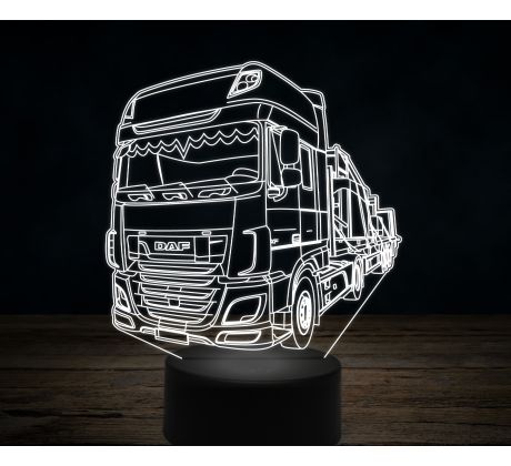 Beling 3D lampa,DAF XF s naloženou plošinou, 7 farebná K36