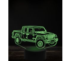 Beling 3D lampa, Jeep gladiator, 7 farebná, VBN2