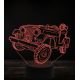 Beling 3D lampa, Jeep Willys MB offroad, 7 farebná, VBN7