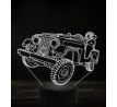 Beling 3D lampa, Jeep Willys MB offroad, 7 farebná, VBN7