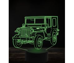 Beling 3D lampa, Jeep Hotchkiss M201, 7 farebná, VBN8