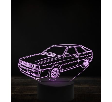 Beling 3D lampa, Audi Quattro ,7 farebná, VBN18