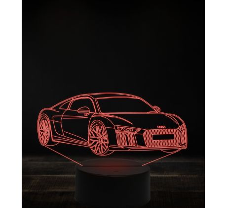 Beling 3D lampa, Audi R8 V10,7 farebná, VBN19