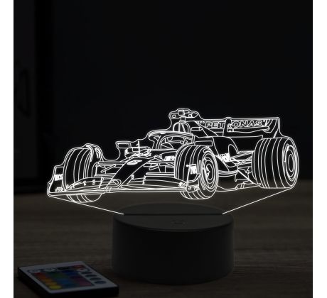 Beling 3D lampa, Formula Lewis Hamilton mercedes ,16 farebná, FF4