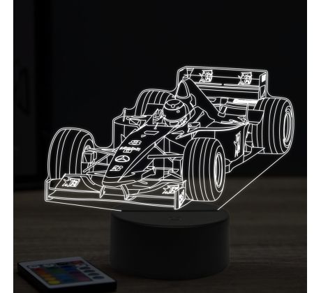 Beling 3D lampa, Formula Mika Häkkinen Mercedes ,16 farebná, FF7