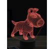 Beling 3D lampa, kreslený pes, 7 farebná OR8