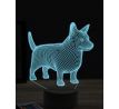 Beling 3D lampa, Welsh Corgi Pembroke, 7 farebná OR10