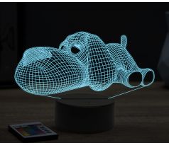 Beling 3D lampa,ležiaci pes 7 farebná OR13