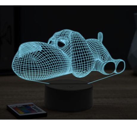 Beling 3D lampa,ležiaci pes 7 farebná OR13
