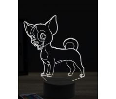 Beling 3D lampa, vtipný pinscher ,7 farebná OR19