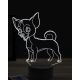 Beling 3D lampa, vtipný pinscher ,7 farebná OR19