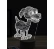 Beling 3D lampa,štastný kreslený pes ,7 farebná OR20