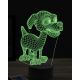 Beling 3D lampa,štastný kreslený pes ,7 farebná OR20