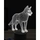 Beling 3D lampa, husky 2 ,7 farebná OR22
