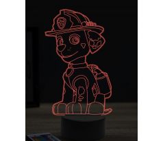 Beling 3D lampa,Paw patrol marshall 2, 7 farebná OR26