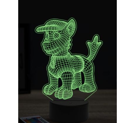 Beling 3D lampa, paw patrol rocky, 7 farebná OR29