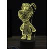 Beling 3D lampa, stojaci kreslený pes, 7 farebná OR32