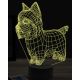 Beling 3D lampa, Jorkšírsky teriér 2, 7 farebná OR35