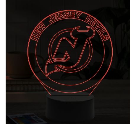 Beling 3D lampa,New Jersey Devils, 7 farebná SAN856L