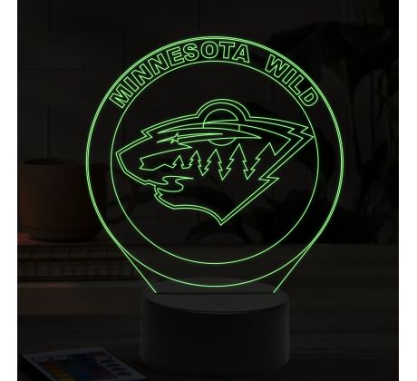 Beling 3D lampa,Minnesota Wild, 7 farebná 9FGH5AY9V