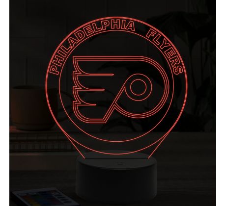 Beling 3D lampa,Philadelphia Flyers, 7 farebná 9QVC65A