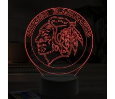 Beling 3D lampa,Chicago Blackhawks, 7 farebná 9QQA5A