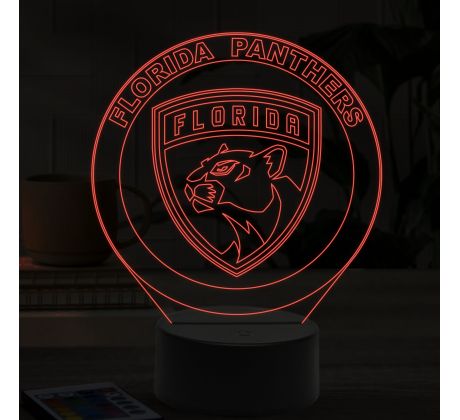 Beling 3D lampa,Florida Panthers, 7 farebná A95DQ