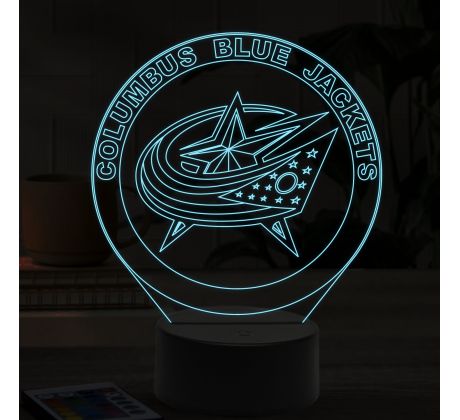 Beling 3D lampa,Columbus Blue Jackets, 7 farebná ASS6A9AXS
