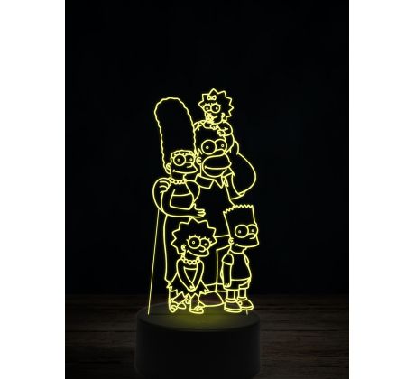 Beling 3D lampa, Rodina Simpsonových 1, 7 farebná ITZ7