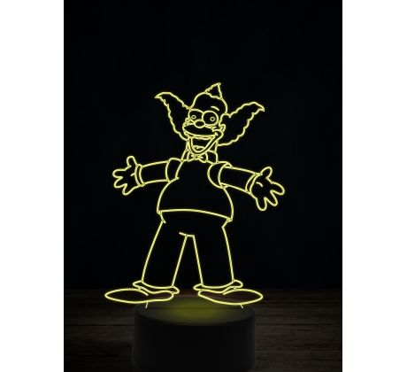 Beling 3D lampa, Šáša Krusty, 7 farebná FX7Q36