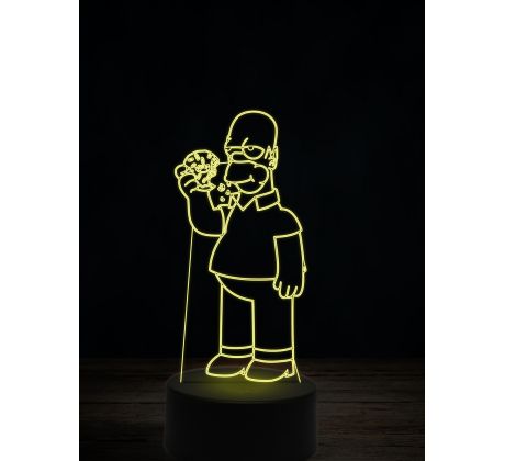 Beling 3D lampa, Homer Simpson, 7 farebná FX7E
