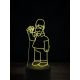 Beling 3D lampa, Homer Simpson, 7 farebná FX7E