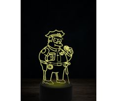 Beling 3D lampa,Clancy Wiggum, 7 farebná FX7