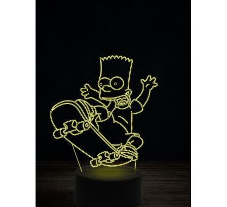 Beling 3D lampa, Bart Simpson, 7 farebná K9XE93