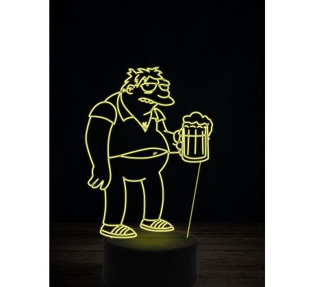 Beling 3D lampa, Barney Gumble, 7 farebná K9X93