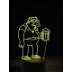 Beling 3D lampa, Barney Gumble, 7 farebná K9X93