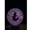 Beling 3D lampa,Litecoin, 7 farebná JRV1