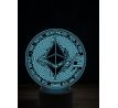 Beling 3D lampa,Ethereum, 7 farebná JRV2