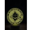 Beling 3D lampa,Ethereum, 7 farebná JRV2