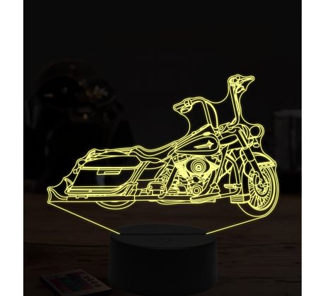 Beling 3D lampa, Harley davidson bike, 7 farebná ZZ5