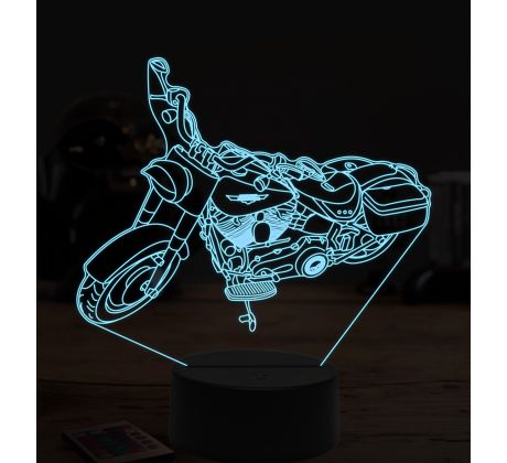 Beling 3D lampa, Harley davidson road king, 7 farebná ZZ6