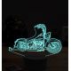 Beling 3D lampa, Harley davidson bike 2, 7 farebná ZZ7