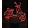 Beling 3D lampa,vespa skúter, 7 farebná ZZ13