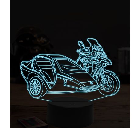 Beling 3D lampa, BMW motorka zo sajdkárou , 7 farebná ZZ26