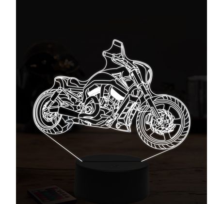 Beling 3D lampa, cruiser motorka 7 farebná ZZ32